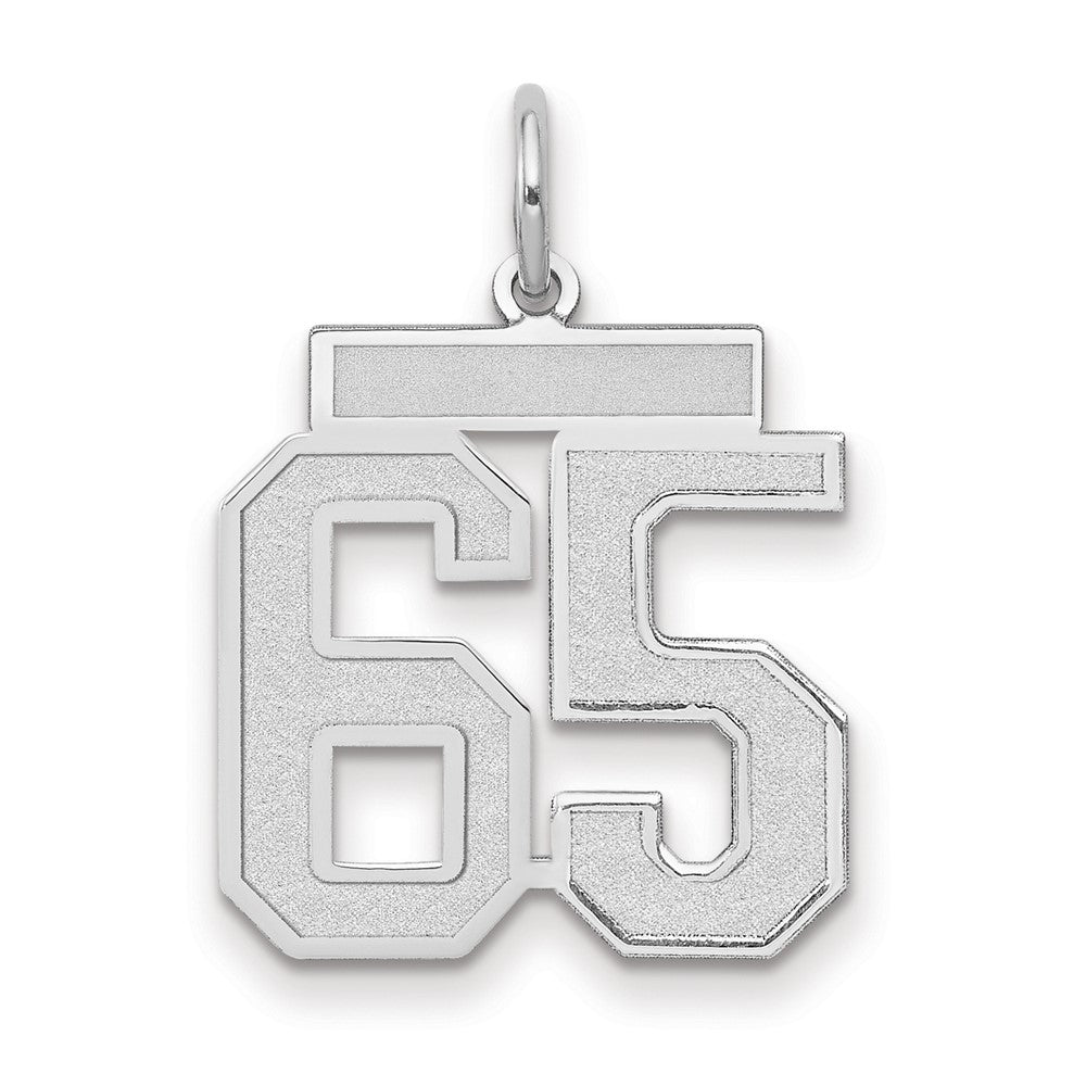 14kw Medium Satin Number 65 Charm