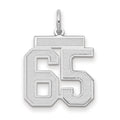 14kw Medium Satin Number 65 Charm