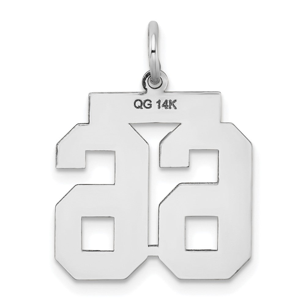 14kw Medium Satin Number 66 Charm