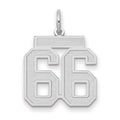 14kw Medium Satin Number 66 Charm
