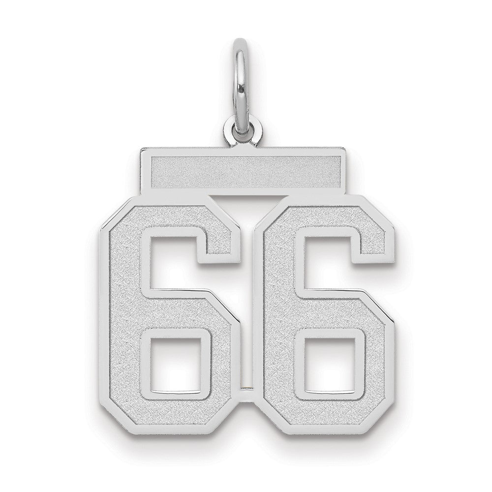 14kw Medium Satin Number 66 Charm