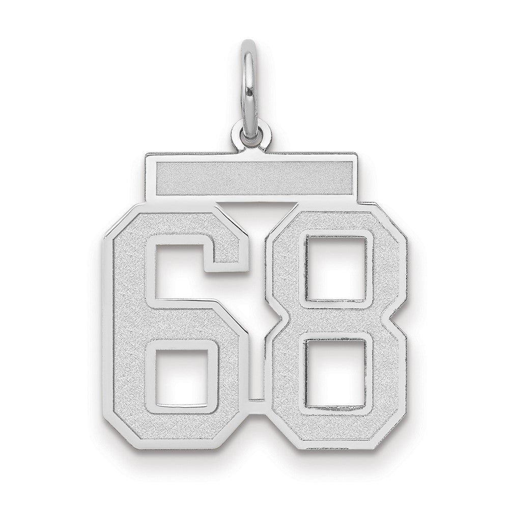 14kw Medium Satin Number 68 Charm