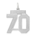 14kw Medium Satin Number 70 Charm