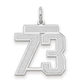 14kw Medium Satin Number 73 Charm