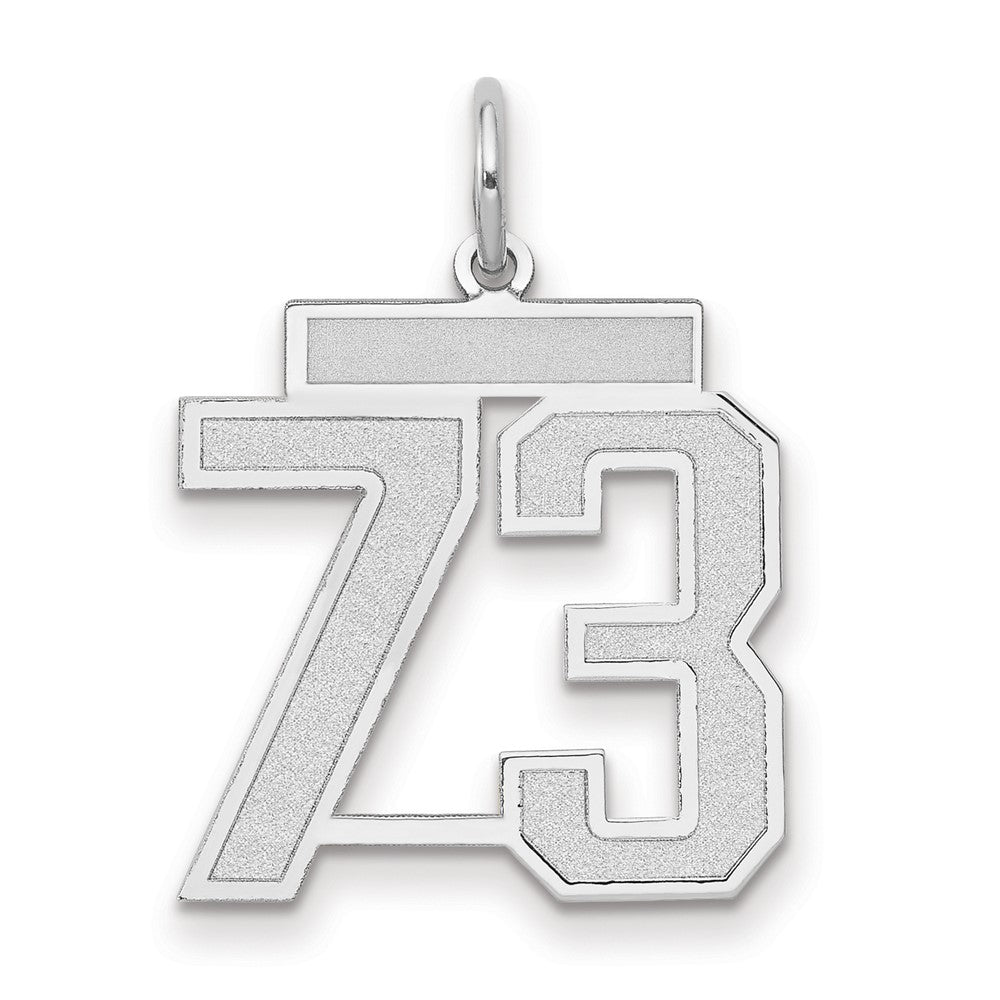 14kw Medium Satin Number 73 Charm