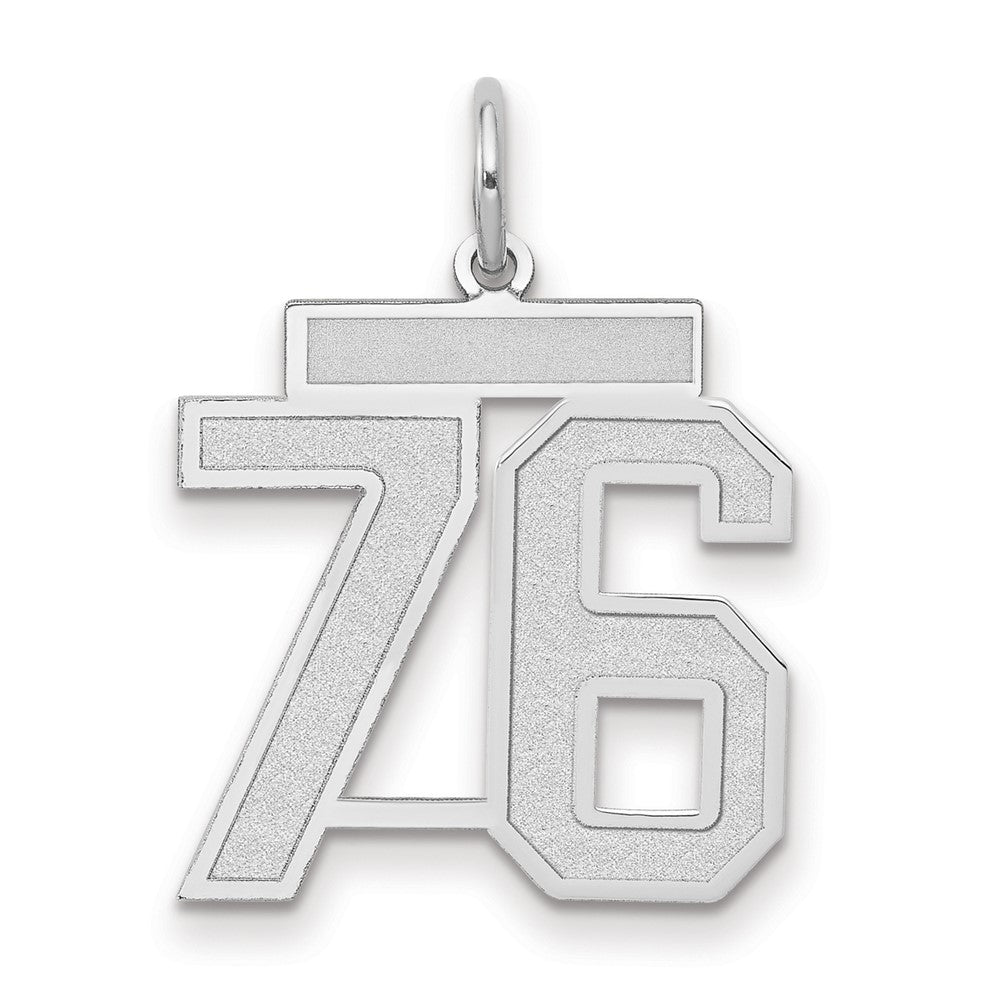 14kw Medium Satin Number 76 Charm