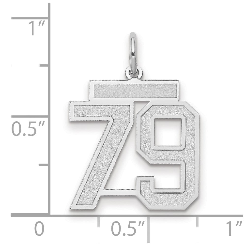 14kw Medium Satin Number 79 Charm