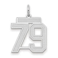 14kw Medium Satin Number 79 Charm
