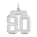 14kw Medium Satin Number 80 Charm