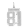 14kw Medium Satin Number 81 Charm