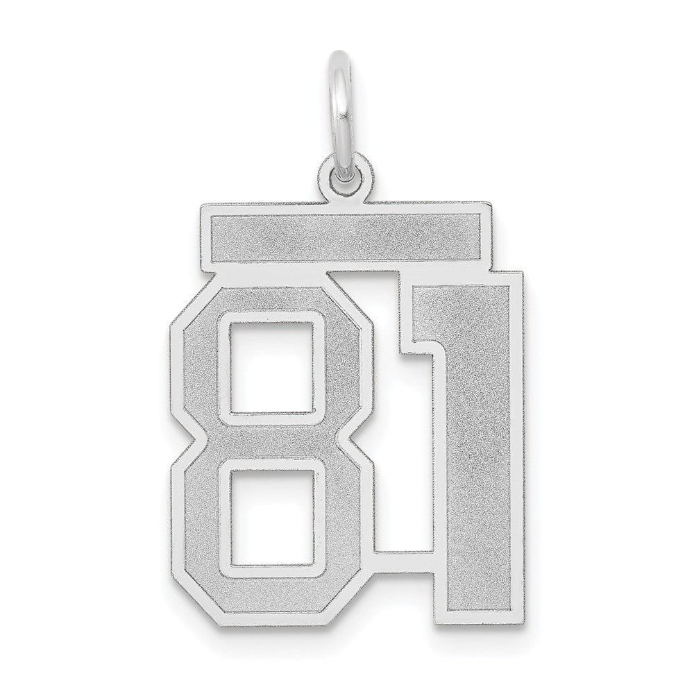 14kw Medium Satin Number 81 Charm