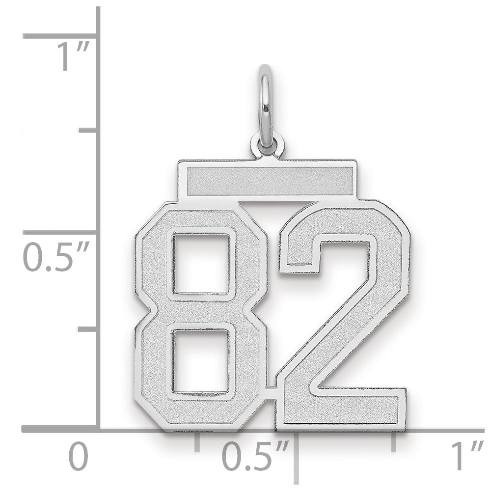 14kw Medium Satin Number 82 Charm