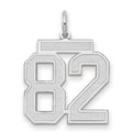 14kw Medium Satin Number 82 Charm