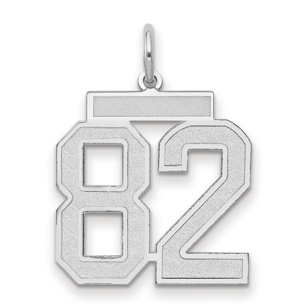 14kw Medium Satin Number 82 Charm