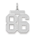 14kw Medium Satin Number 86 Charm