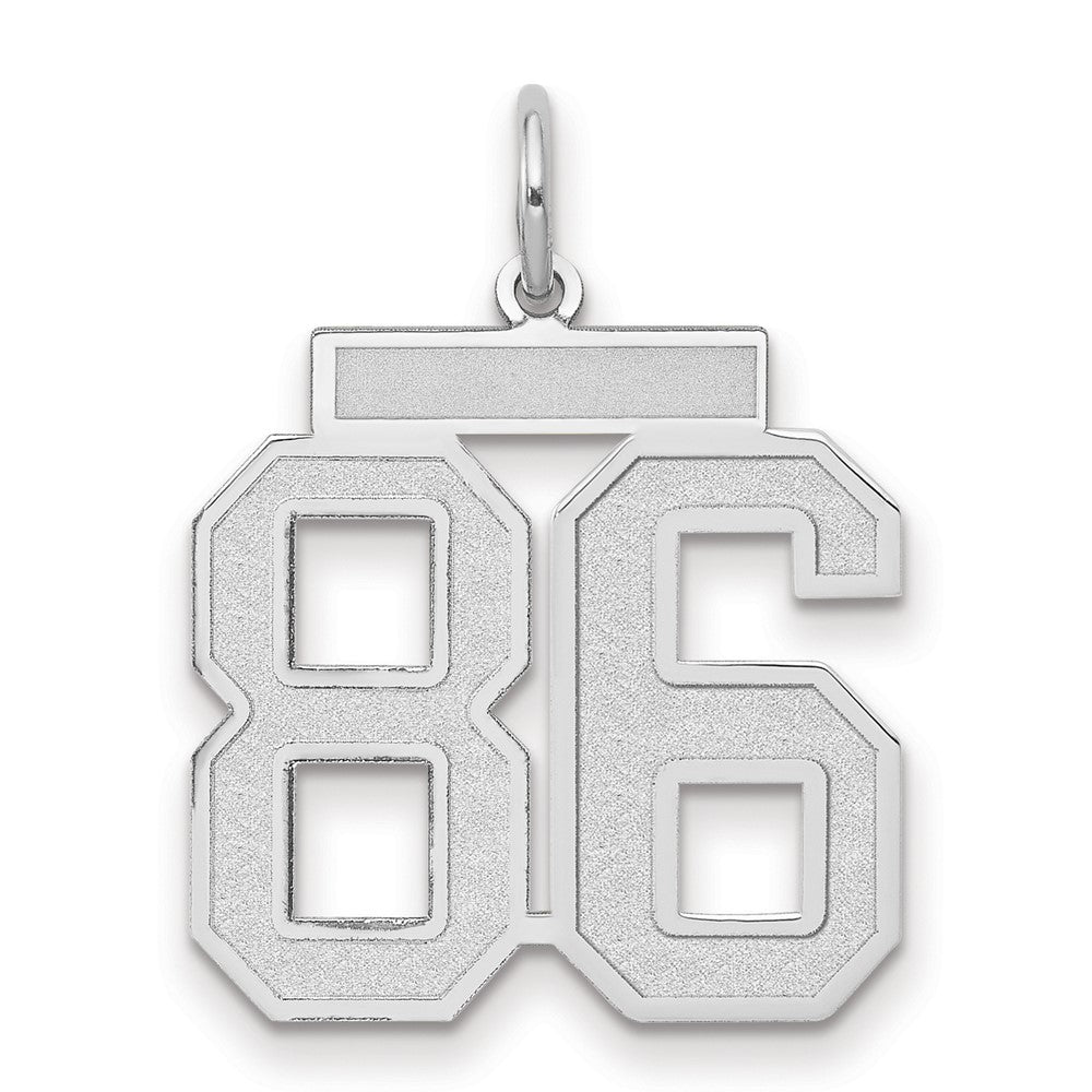 14kw Medium Satin Number 86 Charm