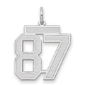 14kw Medium Satin Number 87 Charm