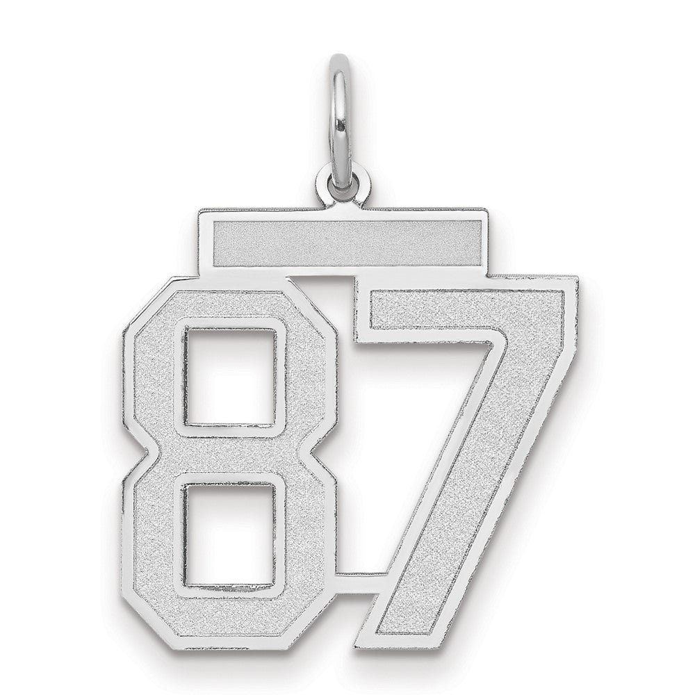 14kw Medium Satin Number 87 Charm