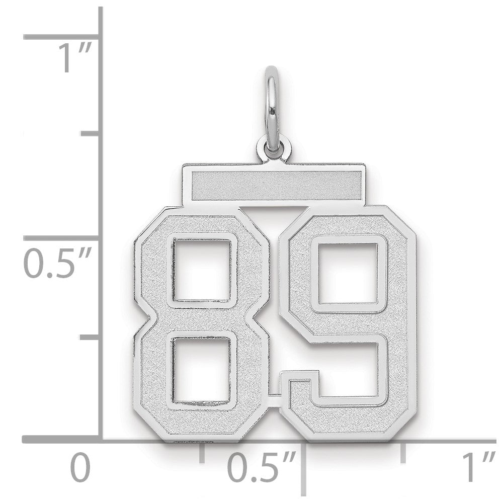 14kw Medium Satin Number 89 Charm