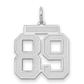14kw Medium Satin Number 89 Charm