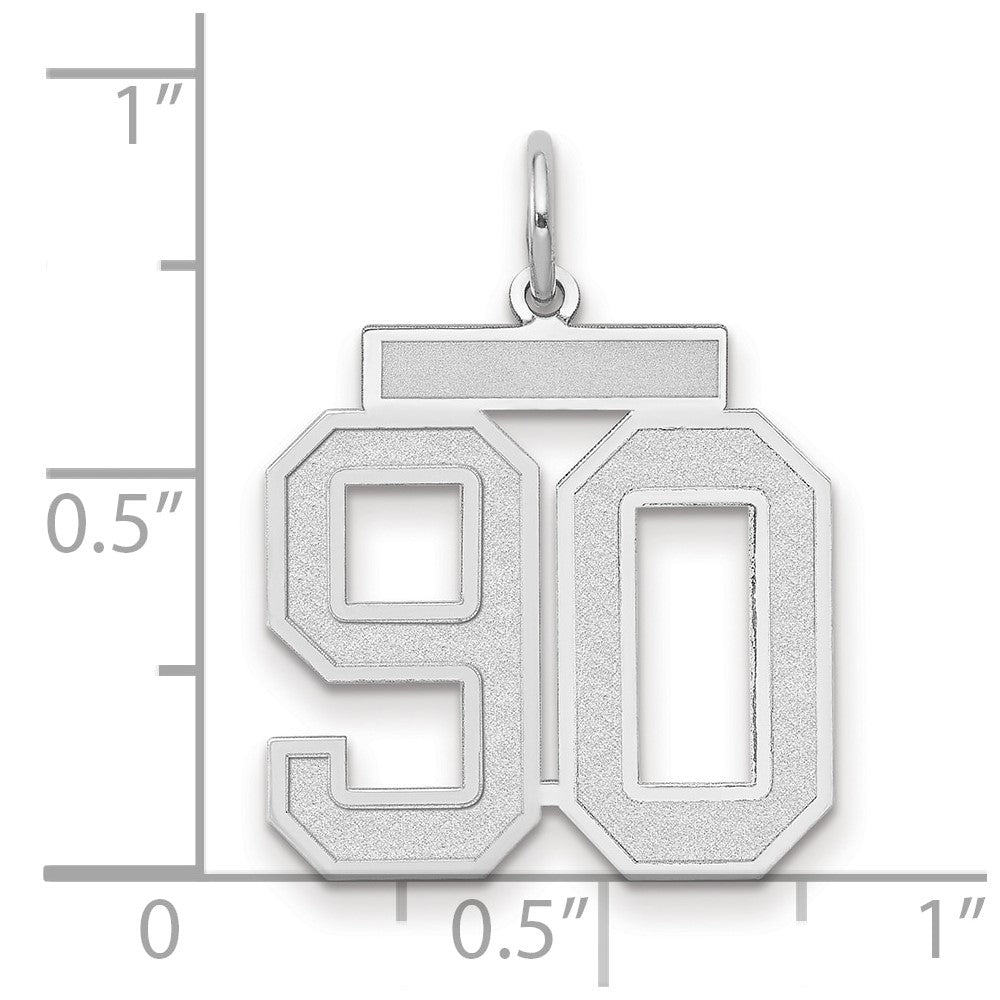 14kw Medium Satin Number 90 Charm