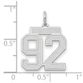 14kw Medium Satin Number 92 Charm