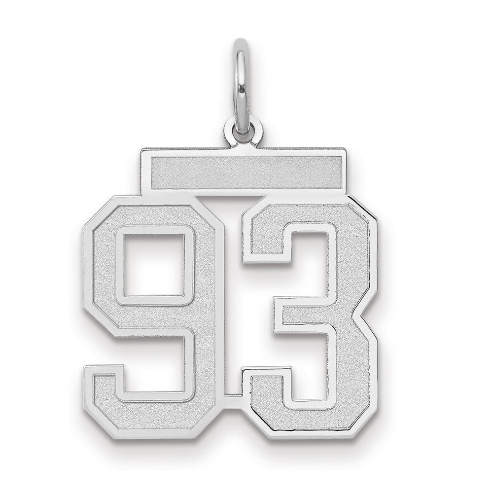14kw Medium Satin Number 93 Charm