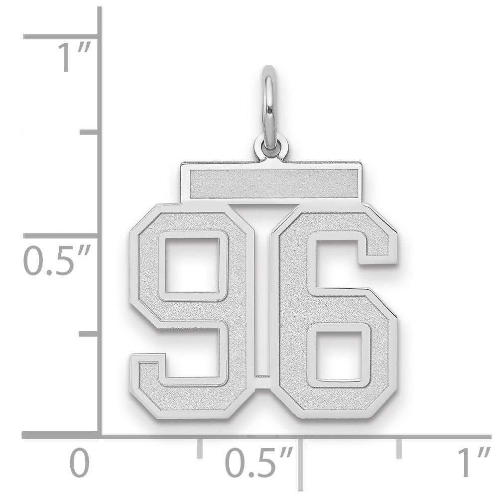 14kw Medium Satin Number 96 Charm