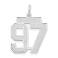 14kw Medium Satin Number 97 Charm