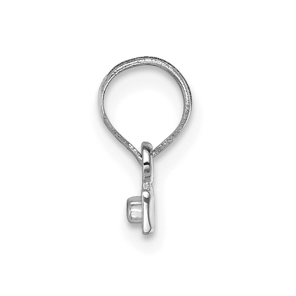 14kw Small Brushed Diamond-cut Number Top Charm