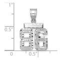 14kw Small Brushed Diamond-cut Number 86 Charm