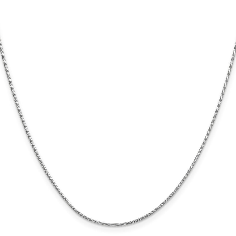 14k White Gold .9mm Round Snake Chain