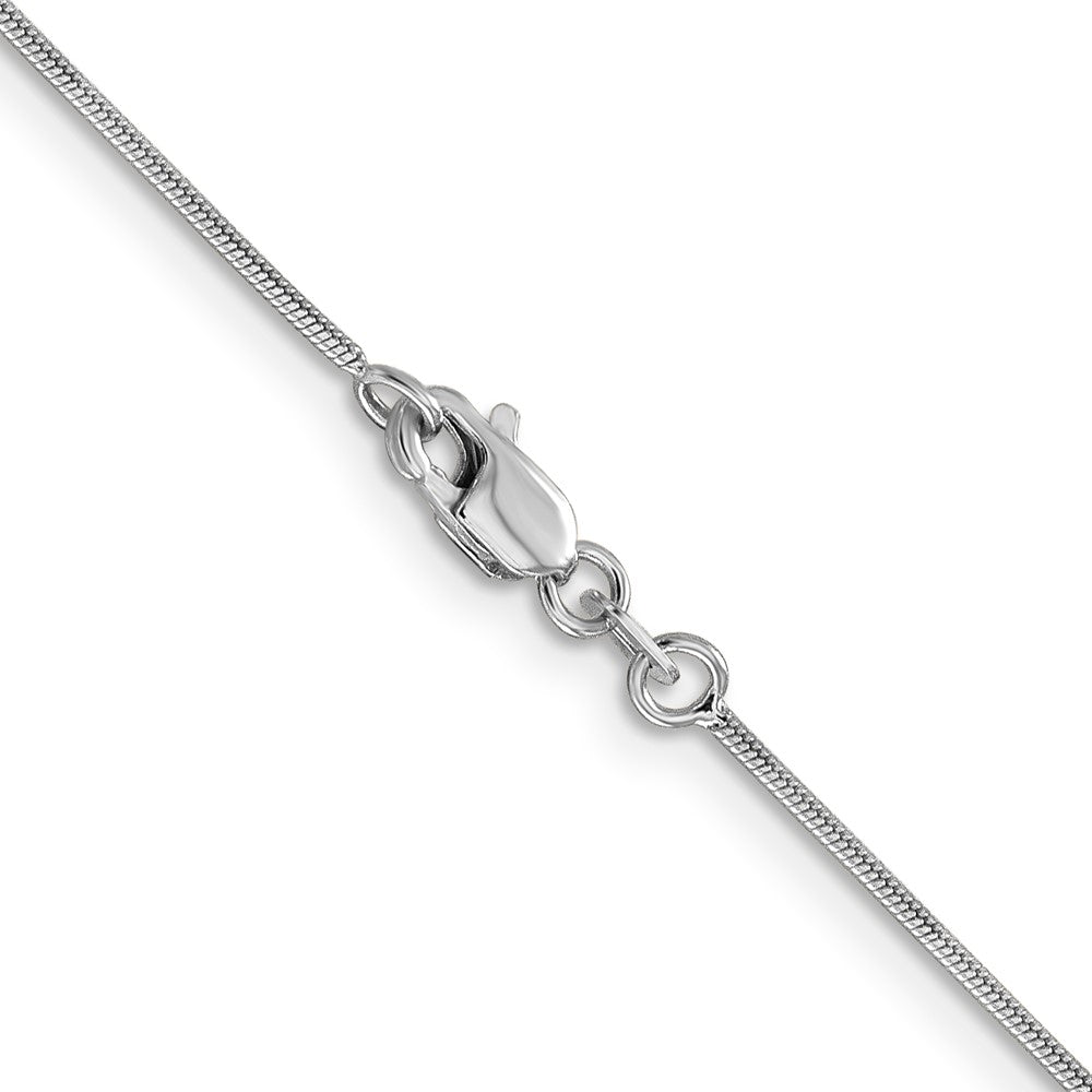 14k White Gold .9mm Round Snake Chain