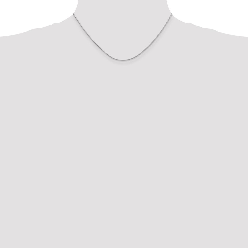 14k White Gold .9mm Round Snake Chain