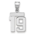 14kw Small Polished Number 19 Charm