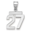 14kw Small Polished Number 27 Charm