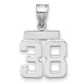 14kw Small Polished Number 38 Charm