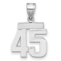 14kw Small Polished Number 45 Charm