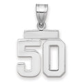 14kw Small Polished Number 50 Charm