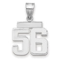 14kw Small Polished Number 56 Charm