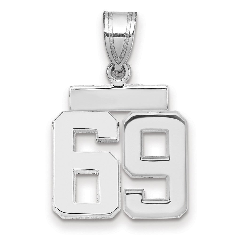 14kw Small Polished Number 69 Charm