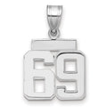 14kw Small Polished Number 69 Charm