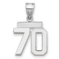 14kw Small Polished Number 70 Charm