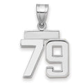 14kw Small Polished Number 79 Charm