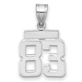 14kw Small Polished Number 83 Charm
