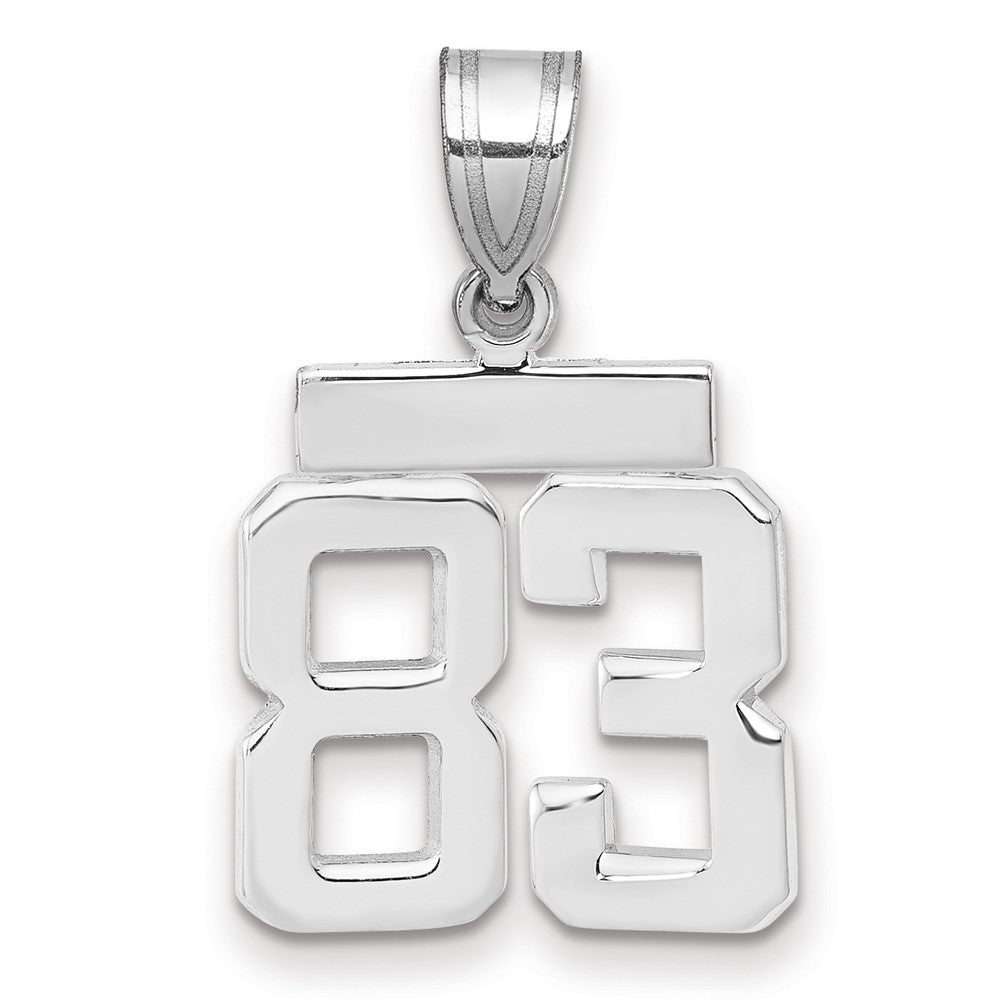 14kw Small Polished Number 83 Charm
