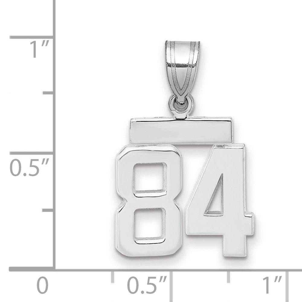 14kw Small Polished Number 84 Charm