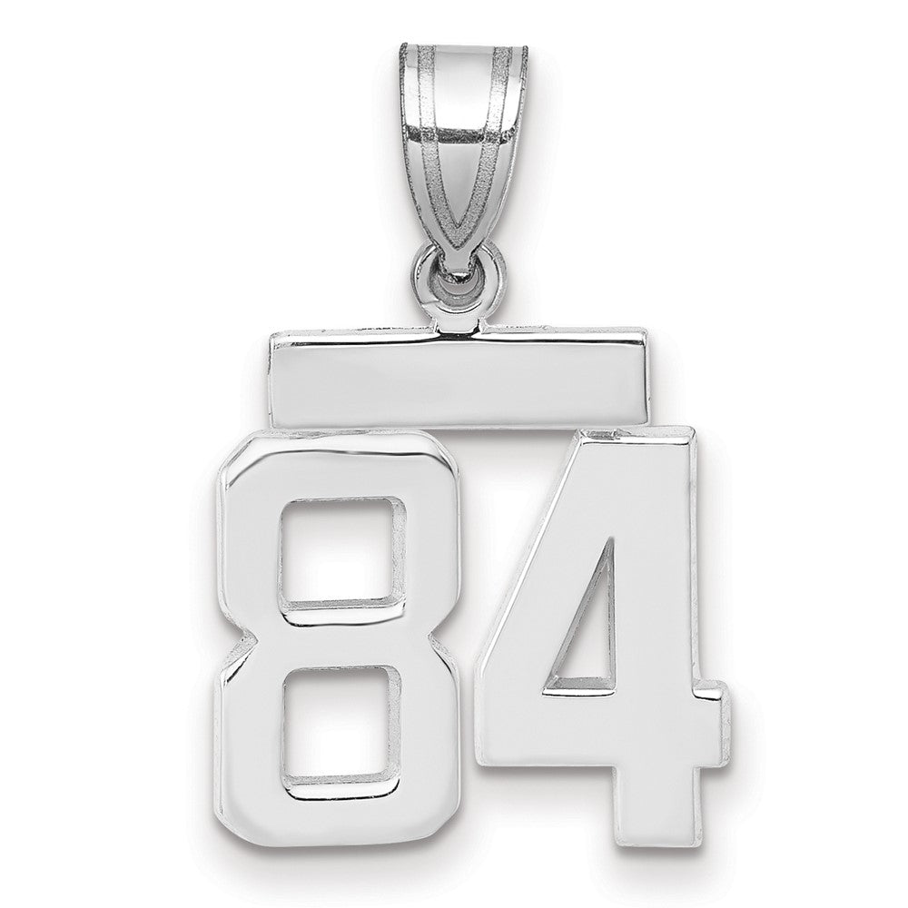 14kw Small Polished Number 84 Charm