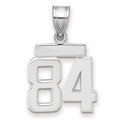 14kw Small Polished Number 84 Charm