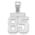 14kw Small Polished Number 85 Charm